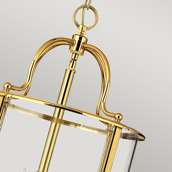 Hinkley Gentry 6-Light Polished Brass Large Lantern Pendant Chandelier