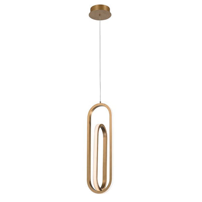 Eurofase Demark 1-Light Matte Gold Modern Pendant Chandelier