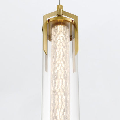 Eurofase Espada 1-Light Brushed Gold Modern Pendant Chandelier