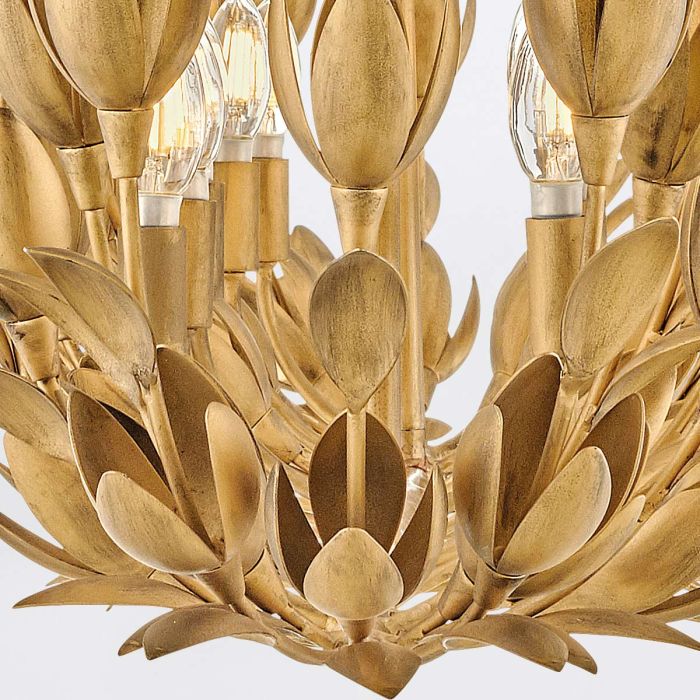 Hinkley Flora 10-Light Burnished Gold Linear Chandelier