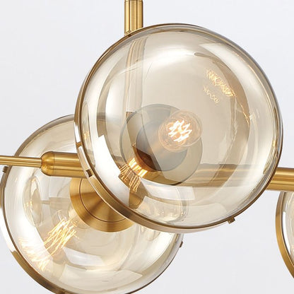 Eurofase Nottingham 6-Light Antique Brass Linear Pendant Chandelier