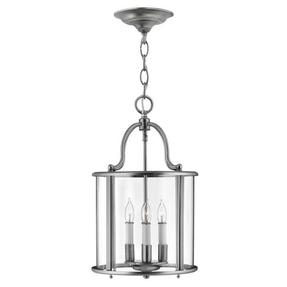 Hinkley Gentry 4-Light Pewter Medium Lantern Pendant Chandelier