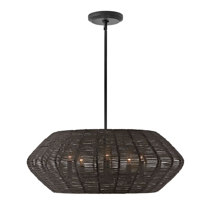 Hinkley Luca 5-Light Black Modern Duo-Mount Pendant Chandelier