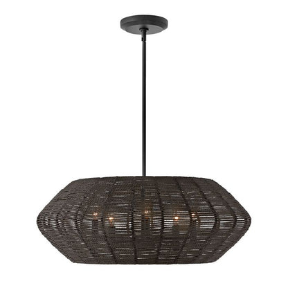 Hinkley Luca 5-Light Black Modern Duo-Mount Pendant Chandelier