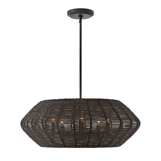 Hinkley Luca 5-Light Black Modern Duo-Mount Pendant Chandelier