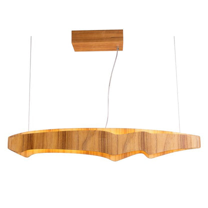 Accord Lighting Horizon LED 100cm Teak Veneer Linear Pendant Chandelier