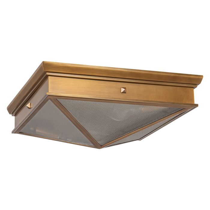 Alora Cairo 2-Light Vintage Brass Flush Mount Chandelier