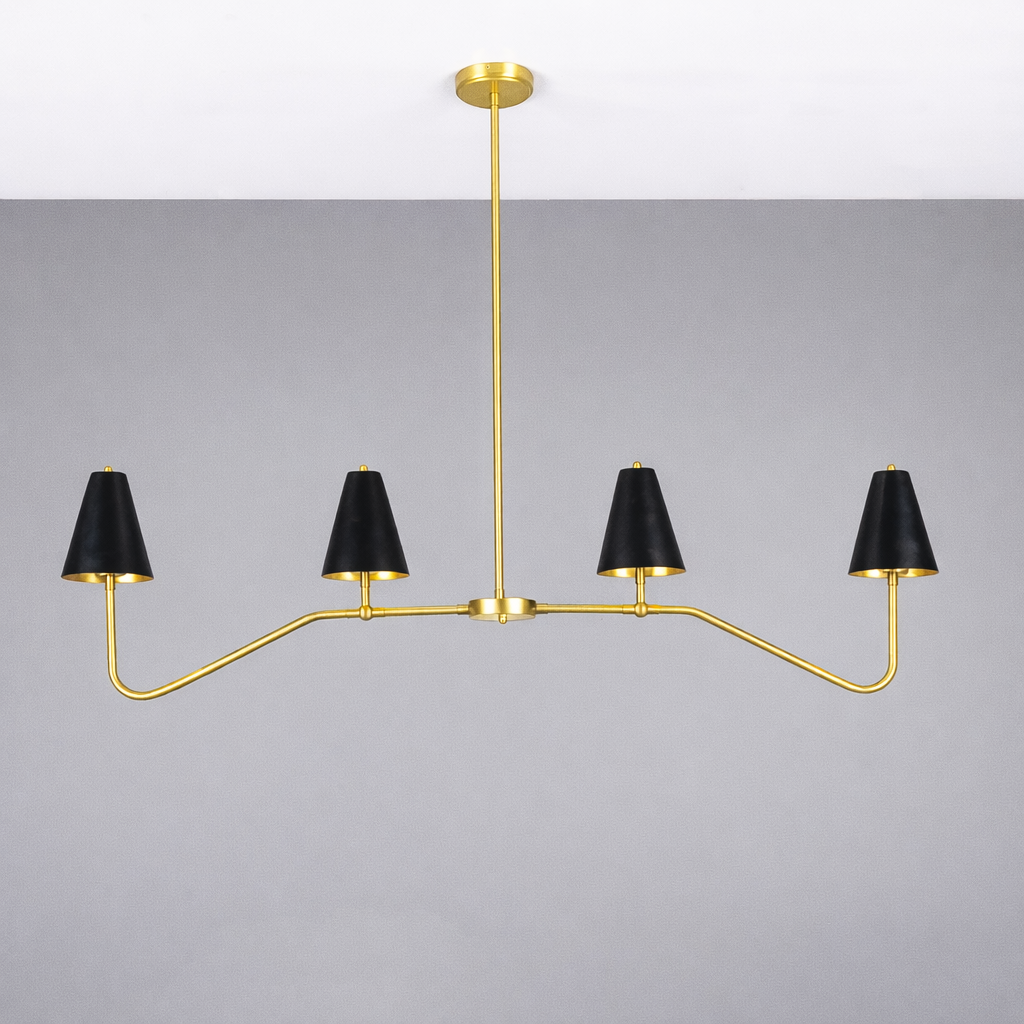 Mullan Lighting Salvador 4-light Island Brass Bar Chandelier