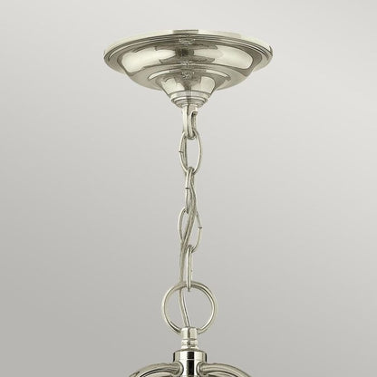 Hinkley Gentry 6-Light Polished Nickel Large Lantern Pendant Chandelier
