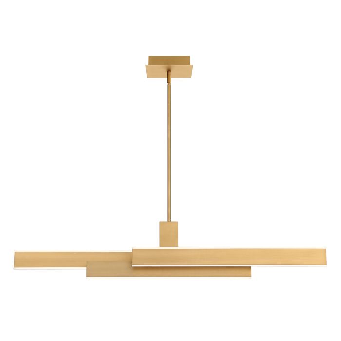 Eurofase Cameno Matte Gold Modern Linear Pendant Chandelier