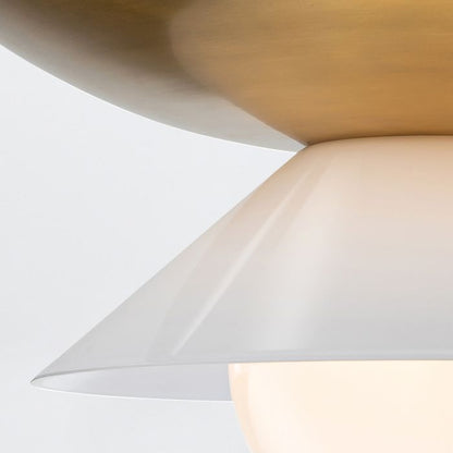 Quintiesse Saucer 4-Light Aged Brass Modern Pendant Chandelier