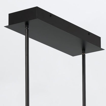 Eurofase Inizio Matte Black Modern Medium Linear Pendant Chandelier