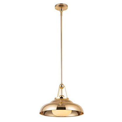 Alora Palmetto 1-Light Polished Brass Modern Pendant Chandelier