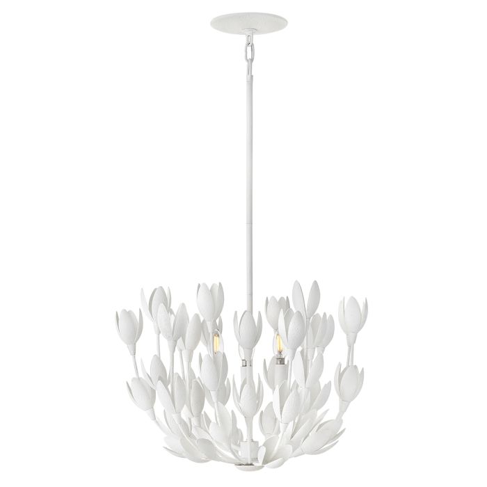 Hinkley Flora 3-Light Textured Plaster Modern Duo-Mount Pendant Chandelier