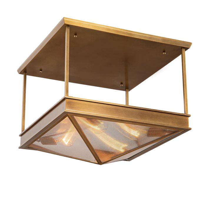 Alora Cairo 4-Light Vintage Brass Semi-Flush Chandelier