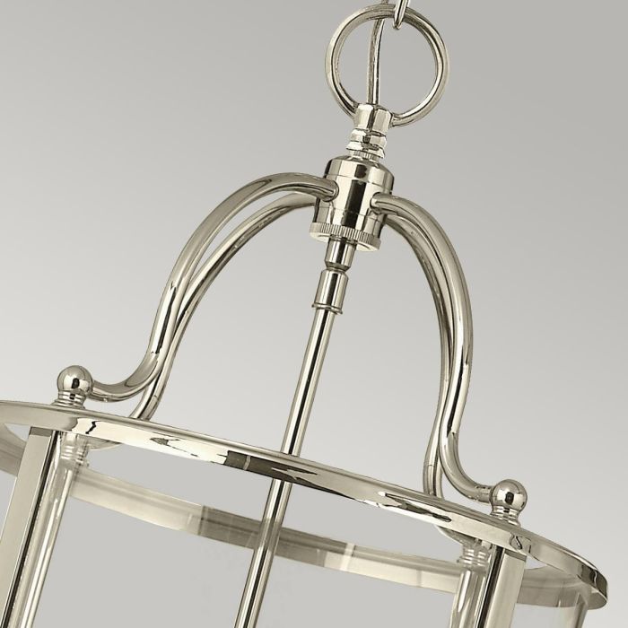 Hinkley Gentry 4-Light Polished Nickel Medium Lantern Pendant Chandelier