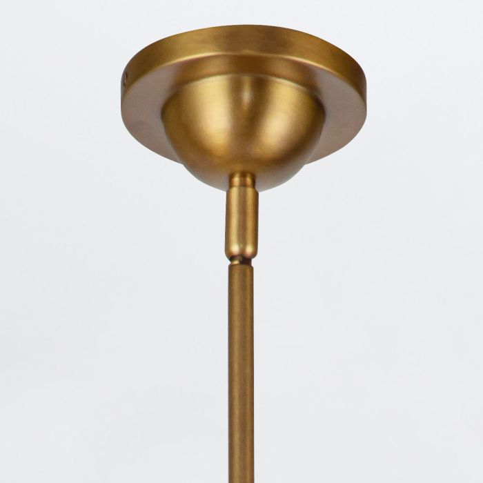 Alora Doral 2-Light Matte White/Vintage Brass Modern Pendant Chandelier