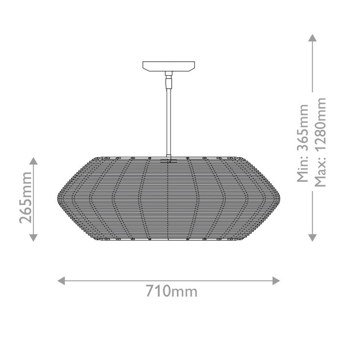 Hinkley Luca 5-Light Black Modern Duo-Mount Pendant Chandelier
