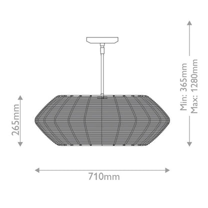 Hinkley Luca 5-Light Black Modern Duo-Mount Pendant Chandelier