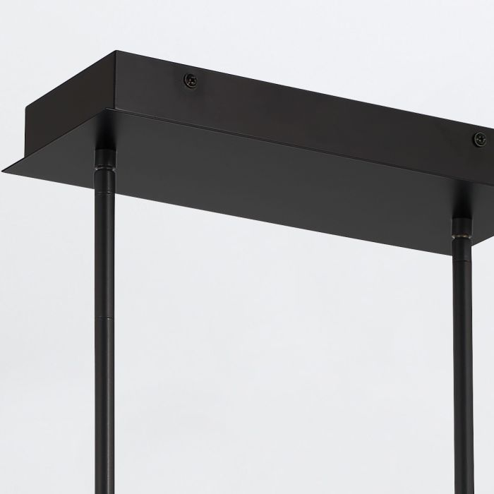 Eurofase Inizio Matte Black Modern Small Linear Pendant Chandelier
