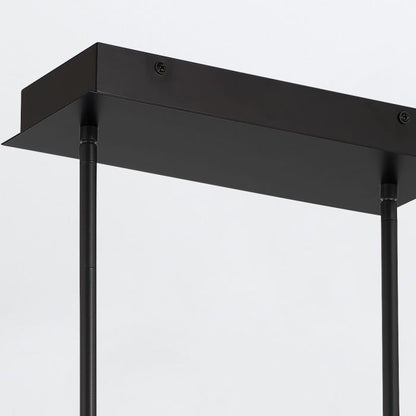 Eurofase Inizio Matte Black Modern Small Linear Pendant Chandelier