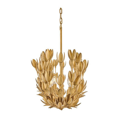 Hinkley Flora 10-Light Burnished Gold Linear Chandelier