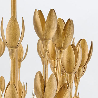 Hinkley Flora 10-Light Burnished Gold Linear Chandelier