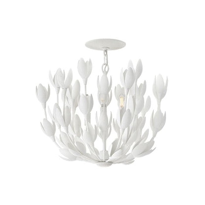 Hinkley Flora 3-Light Textured Plaster Modern Duo-Mount Pendant Chandelier