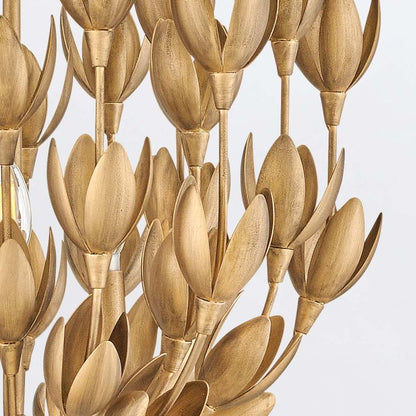Hinkley Flora 3-Light Burnished Gold Modern Duo-Mount Pendant Chandelier
