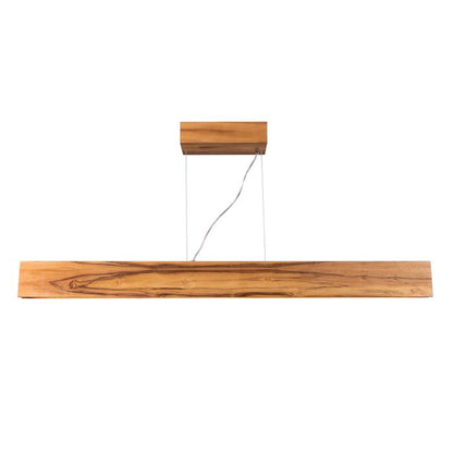 Accord Lighting Clean LED Teak Veneer Linear Pendant Chandelier
