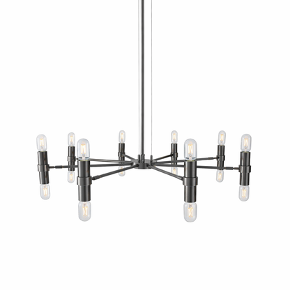 Mullan Lighting Kendu 16-Light Adjustable Brass Modern Chandelier