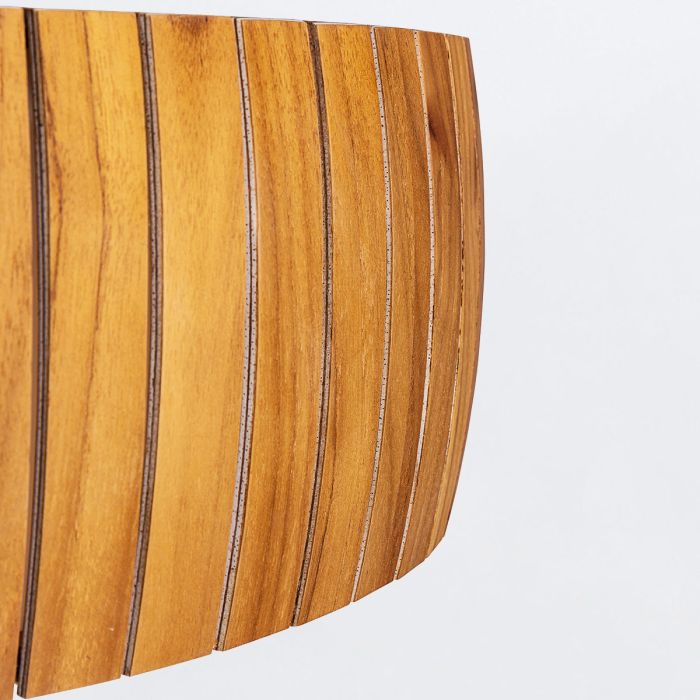Accord Lighting Barrel LED Teak Veneer Flush Mount Chandelier