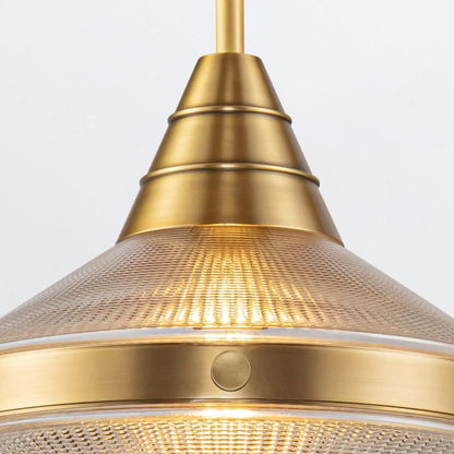 Alora Willard 1-Light Vintage Brass Modern Pendant Chandelier