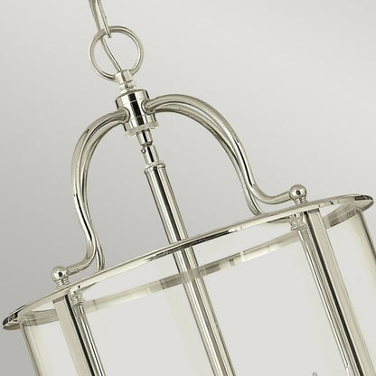 Hinkley Gentry 6-Light Polished Nickel Large Lantern Pendant Chandelier