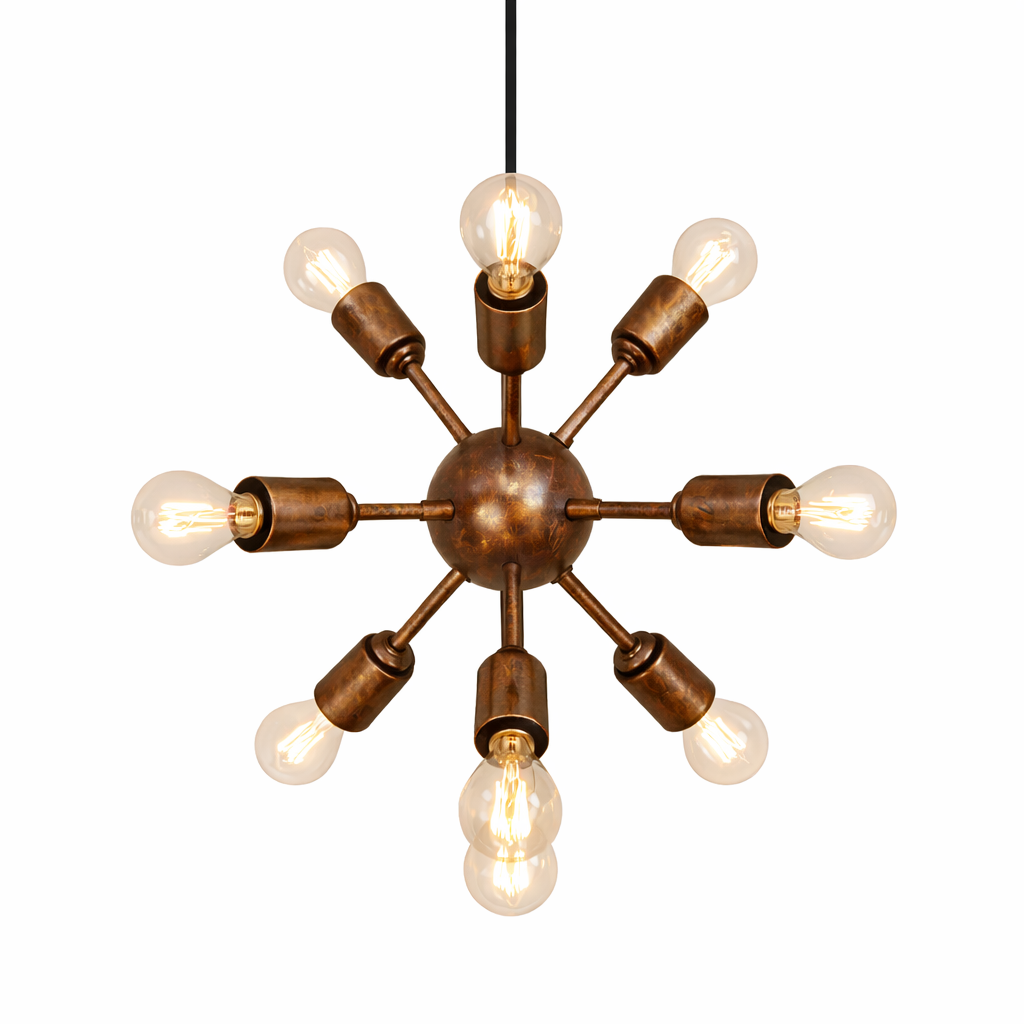 Mullan Lighting Glenties 10-Light Brass Sputnik Chandelier