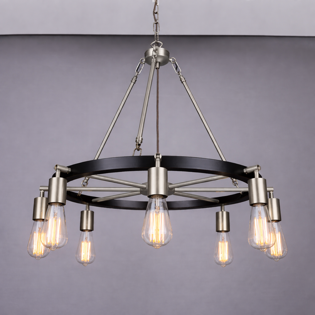 Mullan Lighting Duleek 8-Light Brass Modern Chandelier