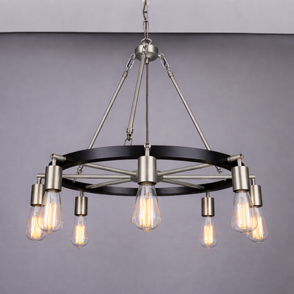 Mullan Lighting Duleek 8-Light Brass Modern Chandelier