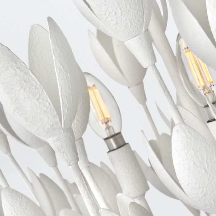 Hinkley Flora 3-Light Textured Plaster Modern Duo-Mount Pendant Chandelier