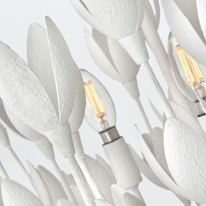 Hinkley Flora 3-Light Textured Plaster Modern Duo-Mount Pendant Chandelier