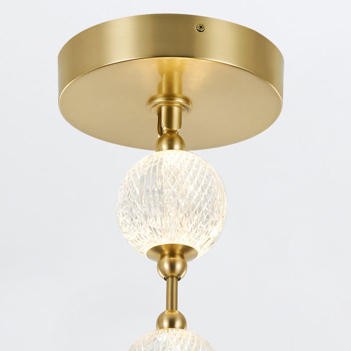 Alora Marni 8-Head Natural Brass LED Modern Pendant Chandelier