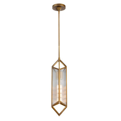 Alora Cairo 1-Light Vintage Brass Modern Pendant Chandelier