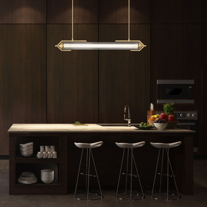 Eurofase Espada Gold Modern Linear Pendant Chandelier