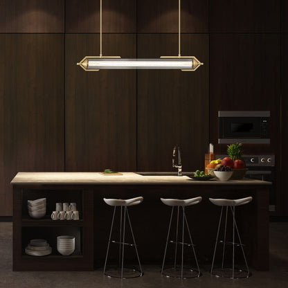 Eurofase Espada Gold Modern Linear Pendant Chandelier