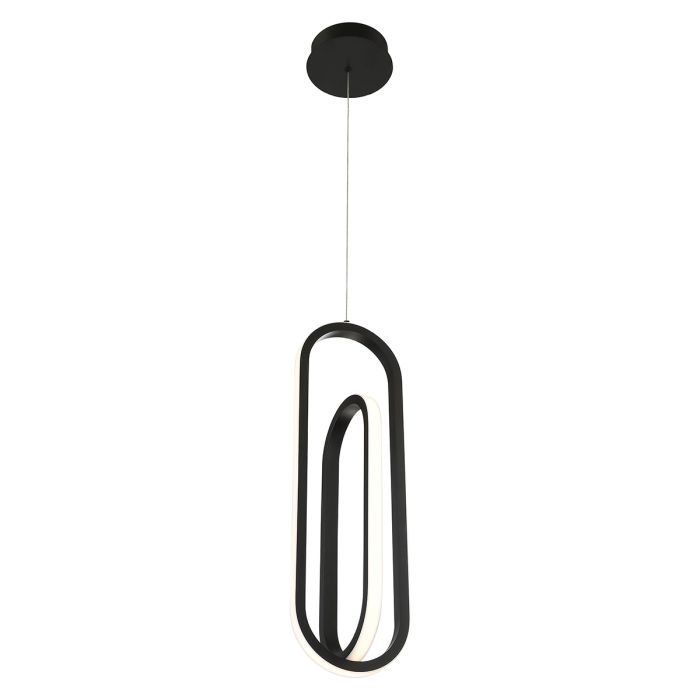 Eurofase Demark 1-Light Matte Black Modern Pendant Chandelier