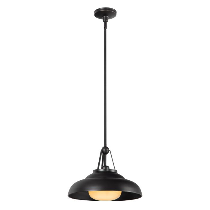 Alora Palmetto 1-Light Urban Bronze Modern Pendant Chandelier