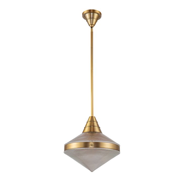 Alora Willard 1-Light Vintage Brass Modern Pendant Chandelier