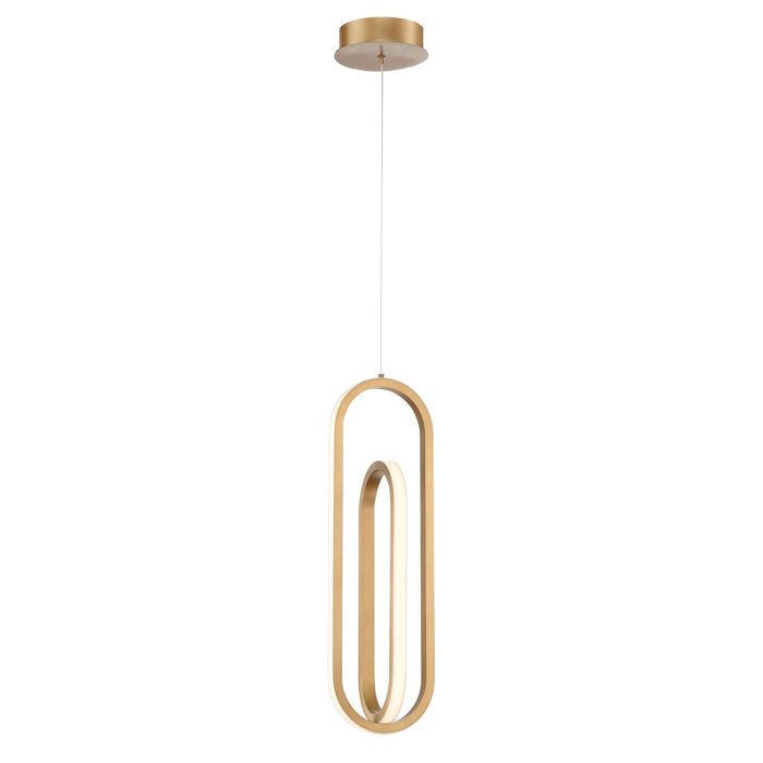Eurofase Demark 1-Light Matte Gold Modern Pendant Chandelier