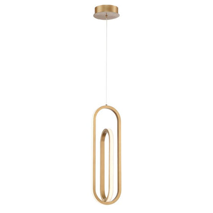 Eurofase Demark 1-Light Matte Gold Modern Pendant Chandelier