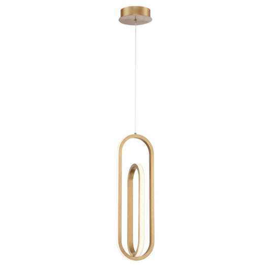 Eurofase Demark 1-Light Matte Gold Modern Pendant Chandelier