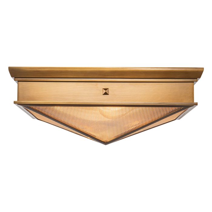 Alora Cairo 2-Light Vintage Brass Flush Mount Chandelier